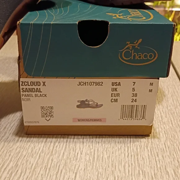 Chaco Women's Black and White Sandals - Picture 3 of 4